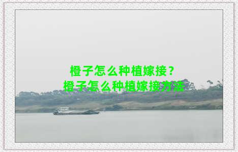 橙子怎么种植嫁接？橙子怎么种植嫁接方法